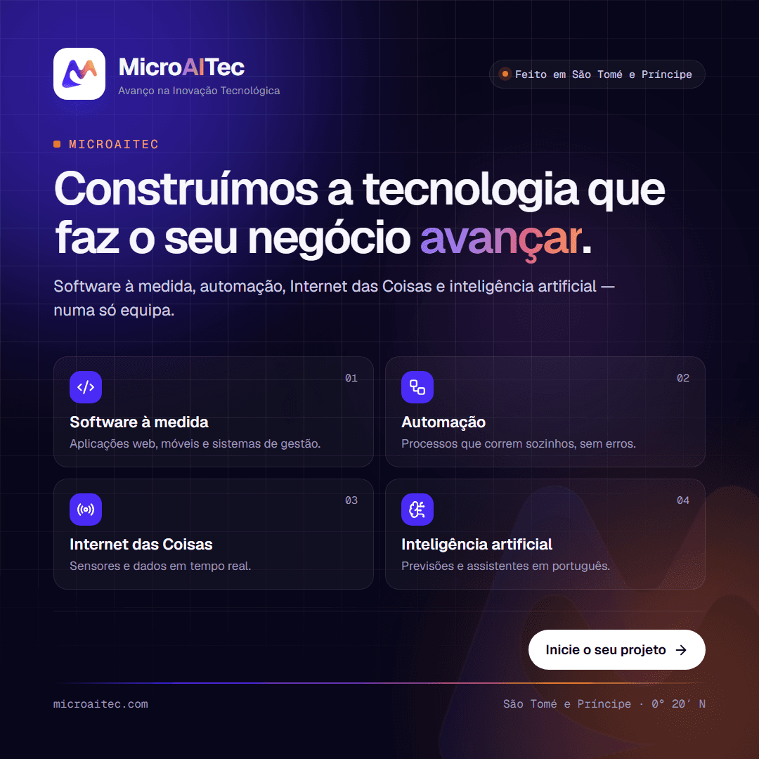 MicroAITec — Software, automação, IoT e IA — numa só equipa.